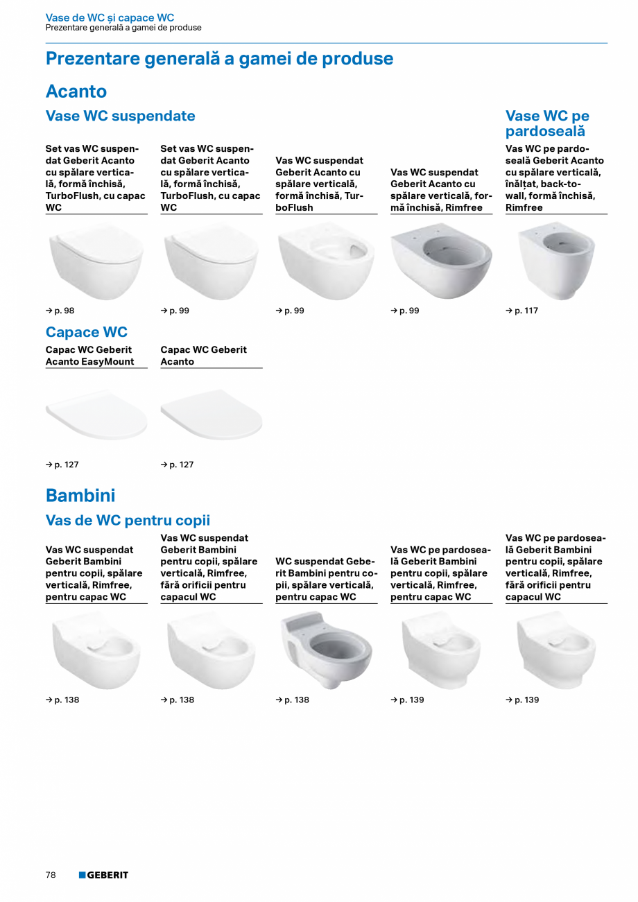 Pagina 76-Catalog Colectii de baie si sisteme sanitare  Catalog, brosura Romana volume de apă, racord la apă...