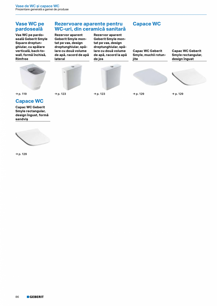 Pagina 84-Catalog Colectii de baie si sisteme sanitare  Catalog, brosura Romana e de WC cu funcţie de bideu...