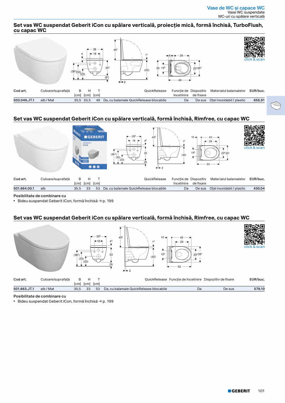 Pagina 99-Catalog Colectii de baie si sisteme sanitare  Catalog, brosura Romana e WC.............................