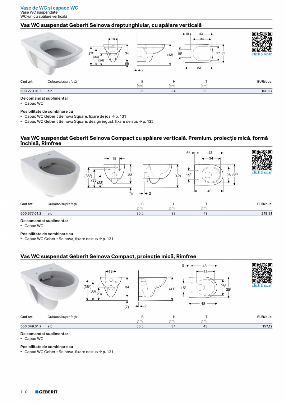 Pagina 108-Catalog Colectii de baie si sisteme sanitare  Catalog, brosura Romana Rimfree

Vas WC suspendat...