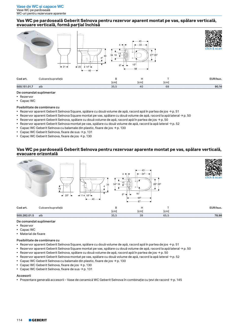 Pagina 112-Catalog Colectii de baie si sisteme sanitare  Catalog, brosura Romana  două
volume de apă, racord ...