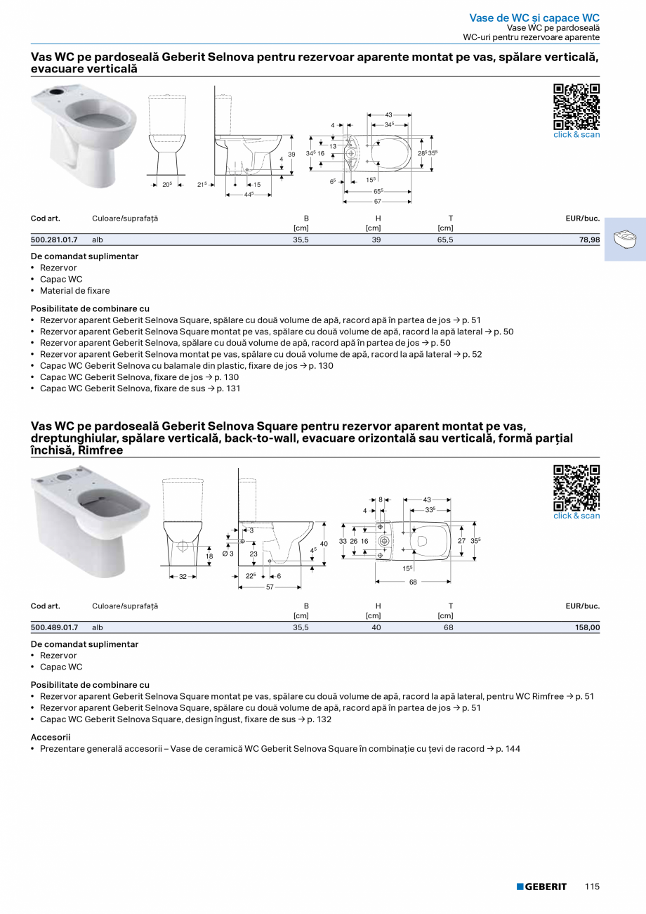 Pagina 113-Catalog Colectii de baie si sisteme sanitare  Catalog, brosura Romana 

Selnova Comfort

WC-uri...
