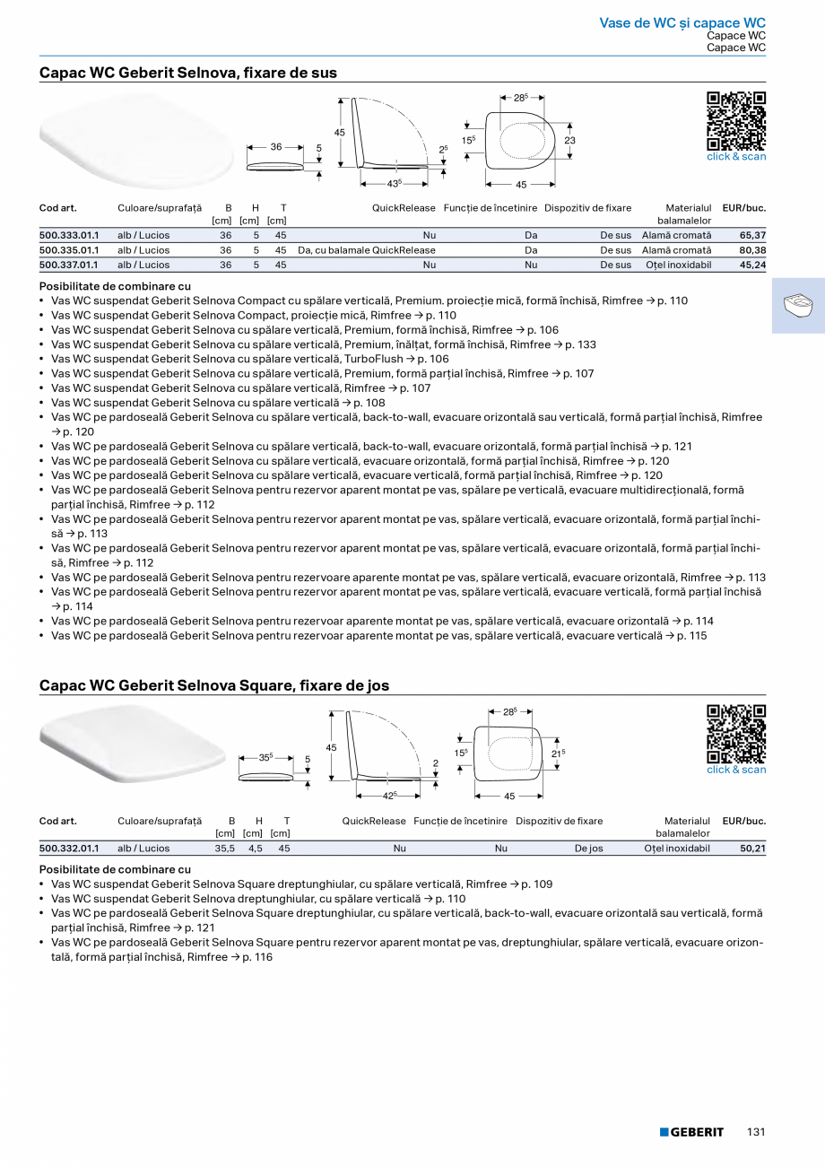 Pagina 129-Catalog Colectii de baie si sisteme sanitare  Catalog, brosura Romana nova Comfort cu spălare...