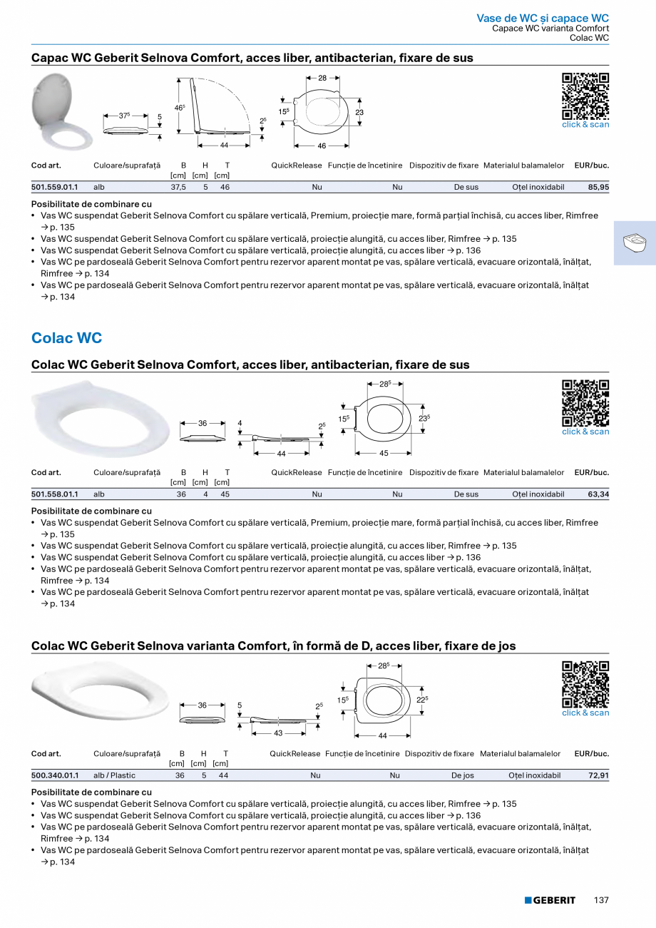 Pagina 135-Catalog Colectii de baie si sisteme sanitare  Catalog, brosura Romana nto EasyMount → p. 127
•...