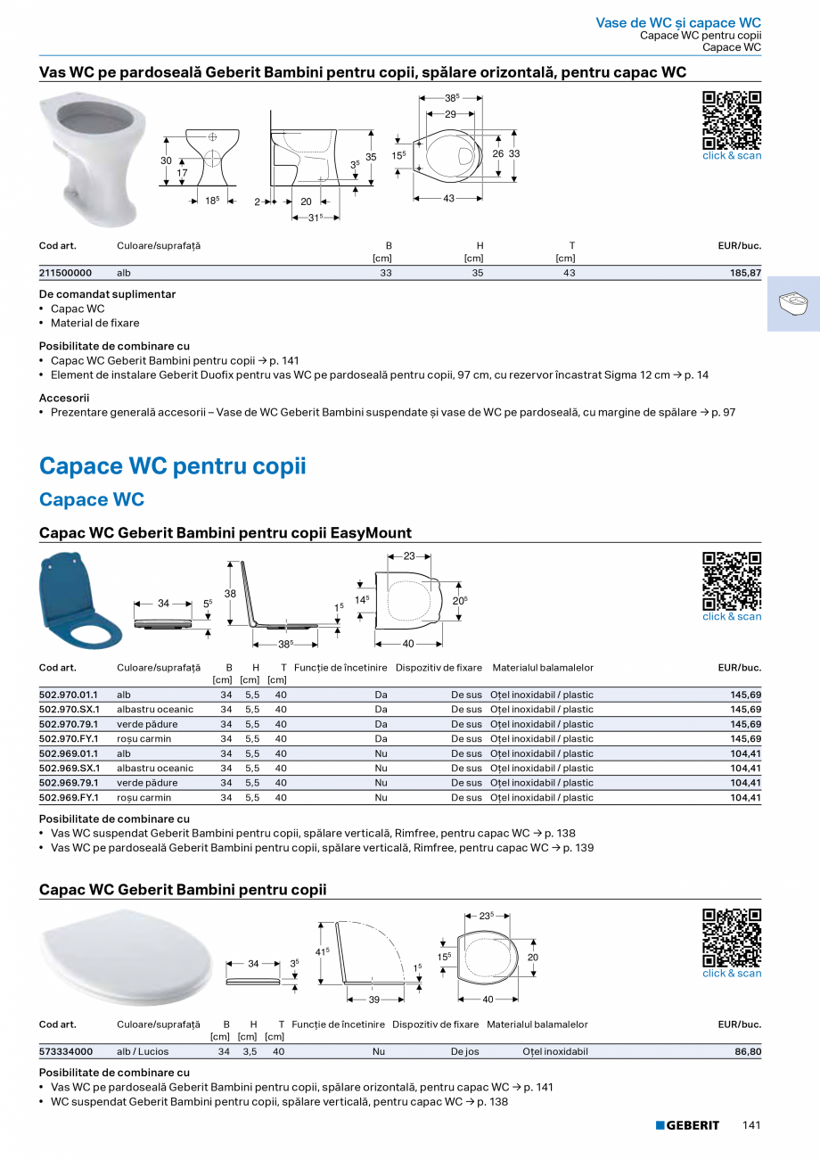 Pagina 139-Catalog Colectii de baie si sisteme sanitare  Catalog, brosura Romana se WC suspendate
WC-uri cu...