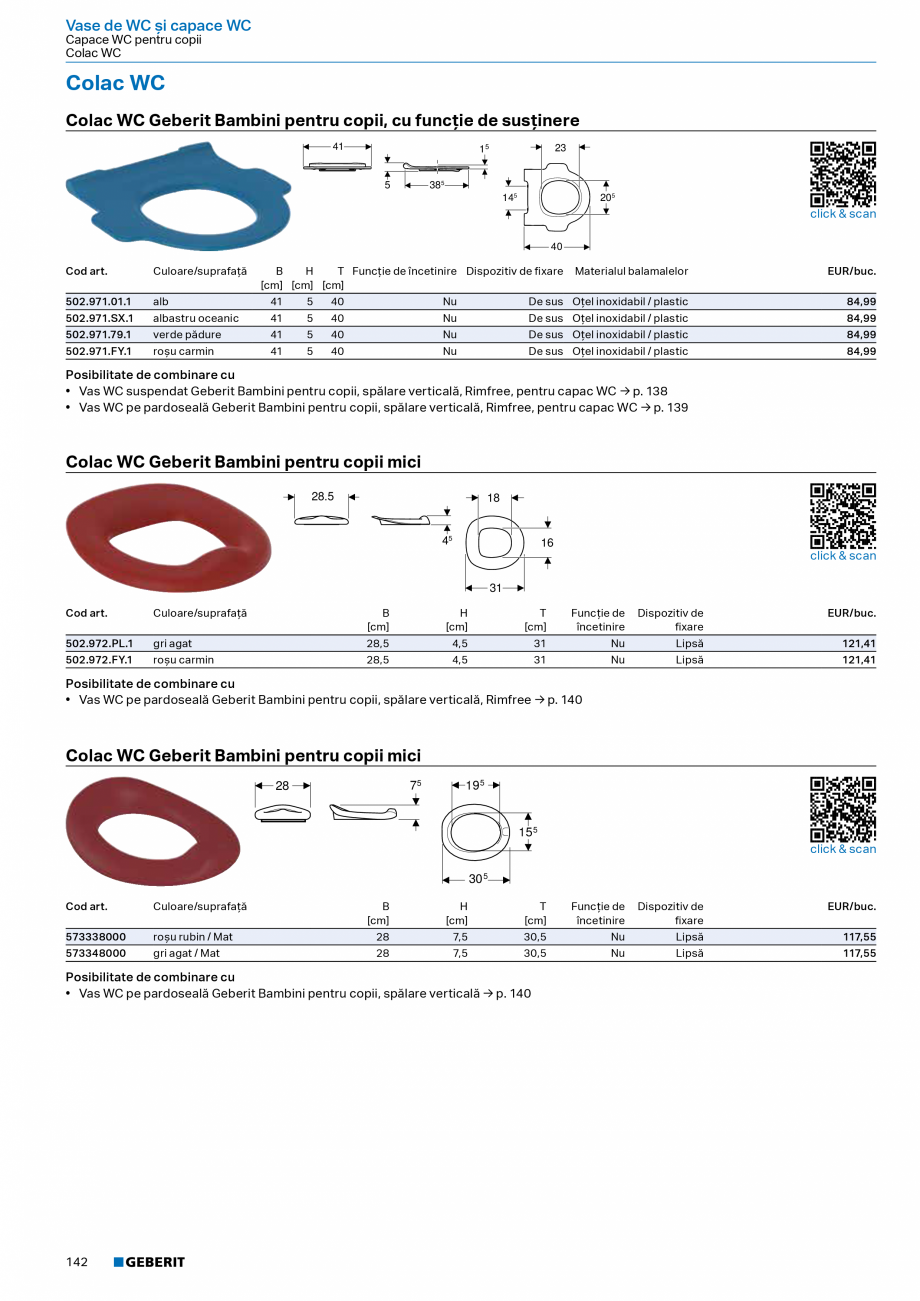Pagina 140-Catalog Colectii de baie si sisteme sanitare  Catalog, brosura Romana 
QuickRelease

Funcţie de...