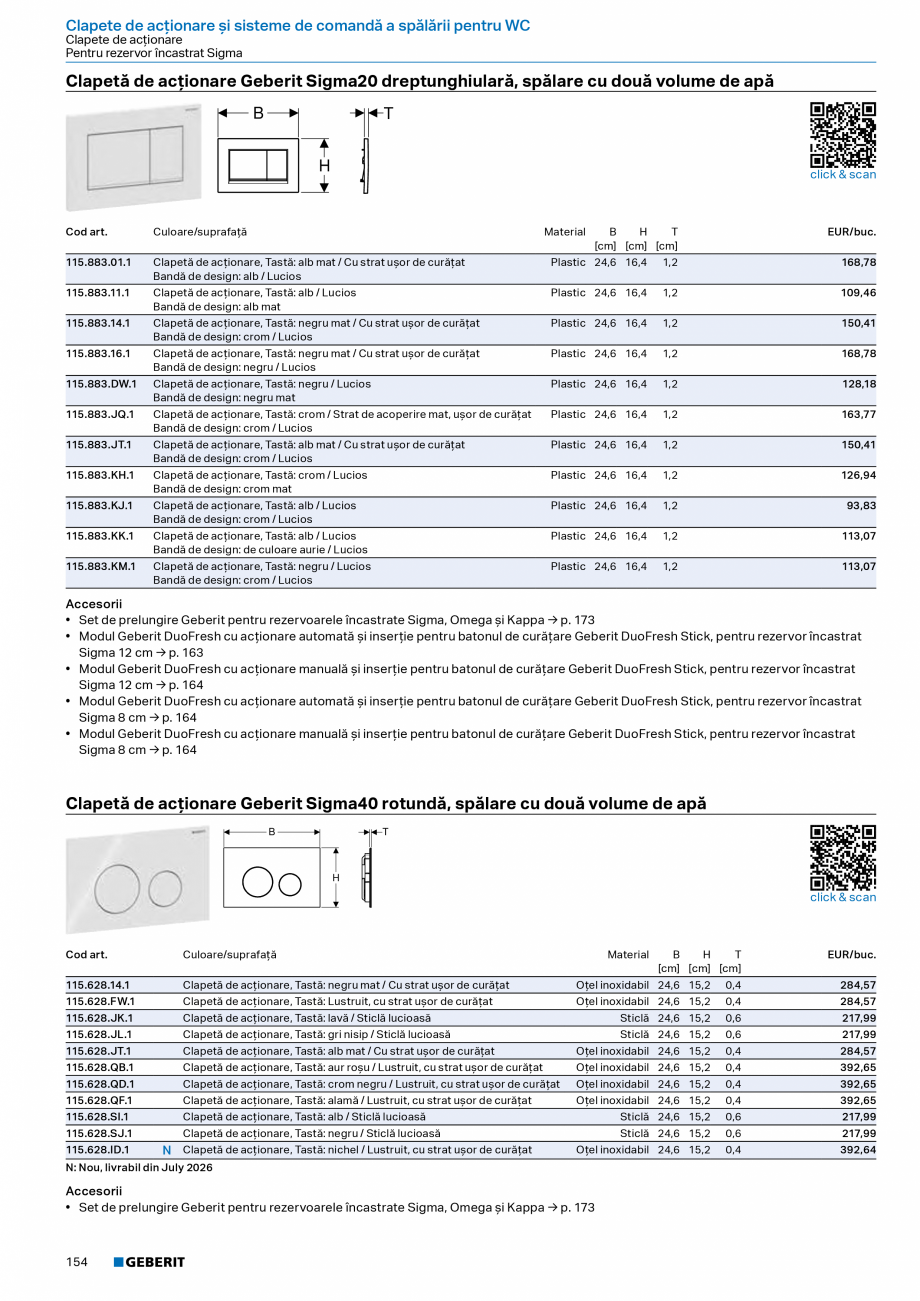 Pagina 152-Catalog Colectii de baie si sisteme sanitare  Catalog, brosura Romana C
Posibilitate de combinare cu...