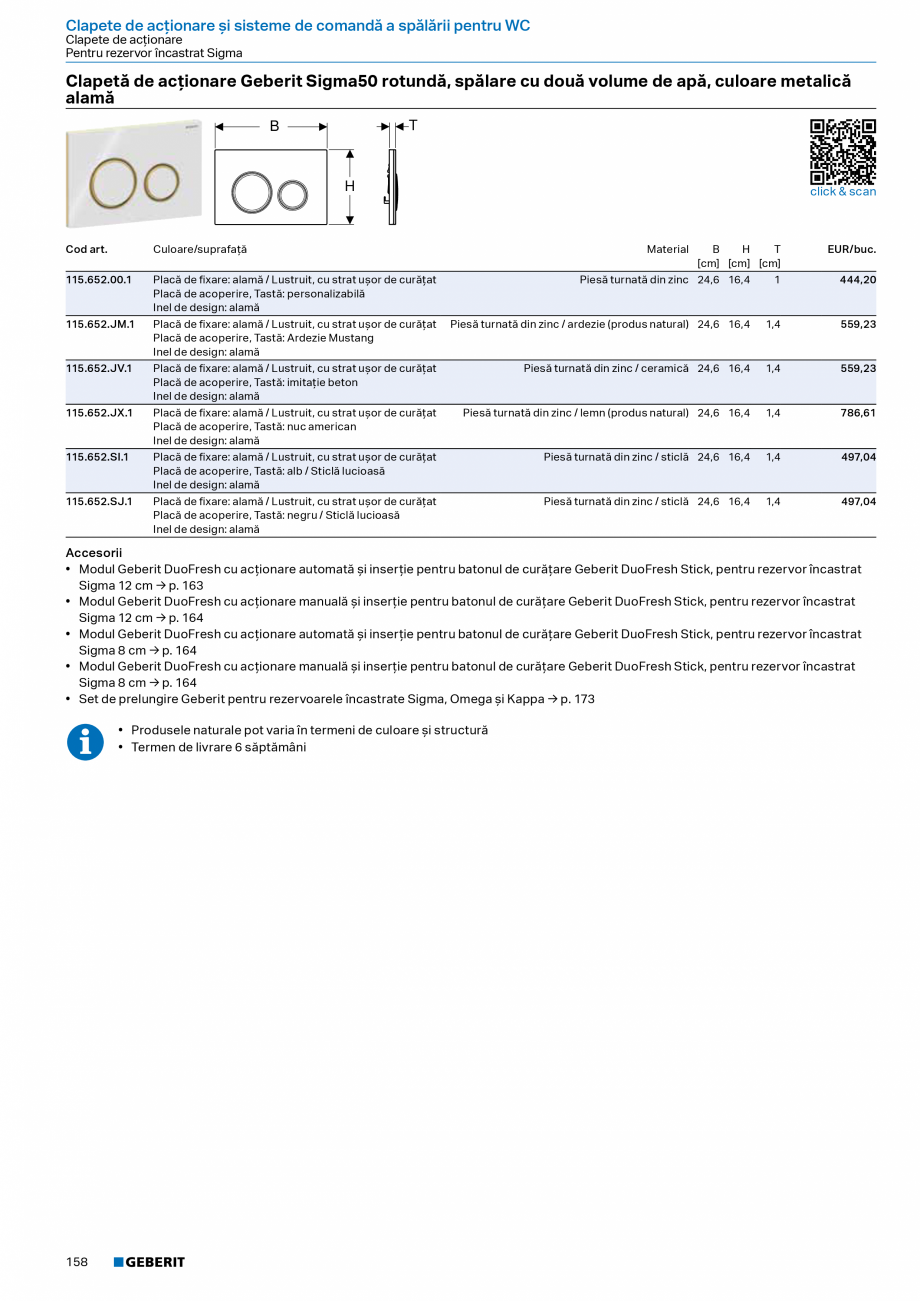Pagina 156-Catalog Colectii de baie si sisteme sanitare  Catalog, brosura Romana ouă volume de apă, racord...