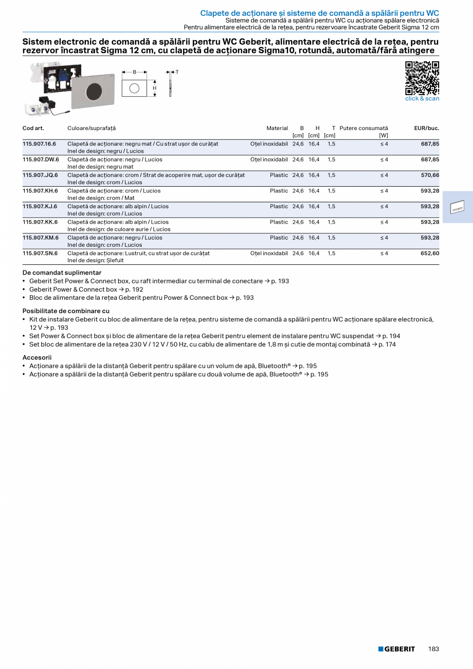 Pagina 181-Catalog Colectii de baie si sisteme sanitare  Catalog, brosura Romana berit Selnova Square montat pe...