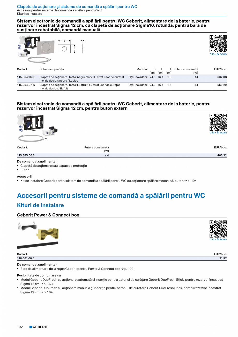 Pagina 190-Catalog Colectii de baie si sisteme sanitare  Catalog, brosura Romana QuickRelease Funcţie de...
