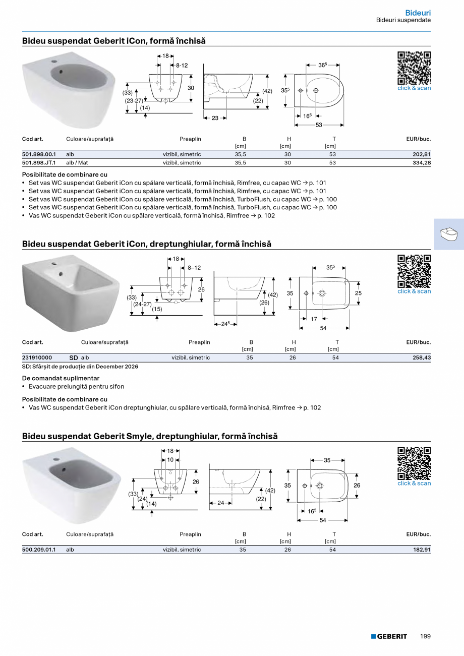 Pagina 197-Catalog Colectii de baie si sisteme sanitare  Catalog, brosura Romana s WC pe pardoseală Geberit...