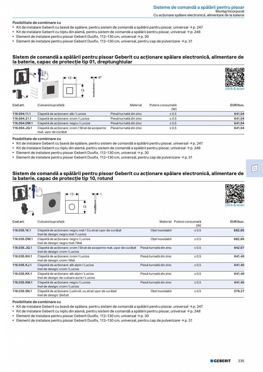 Pagina 233-Catalog Colectii de baie si sisteme sanitare  Catalog, brosura Romana Pentru rezervor încastrat...
