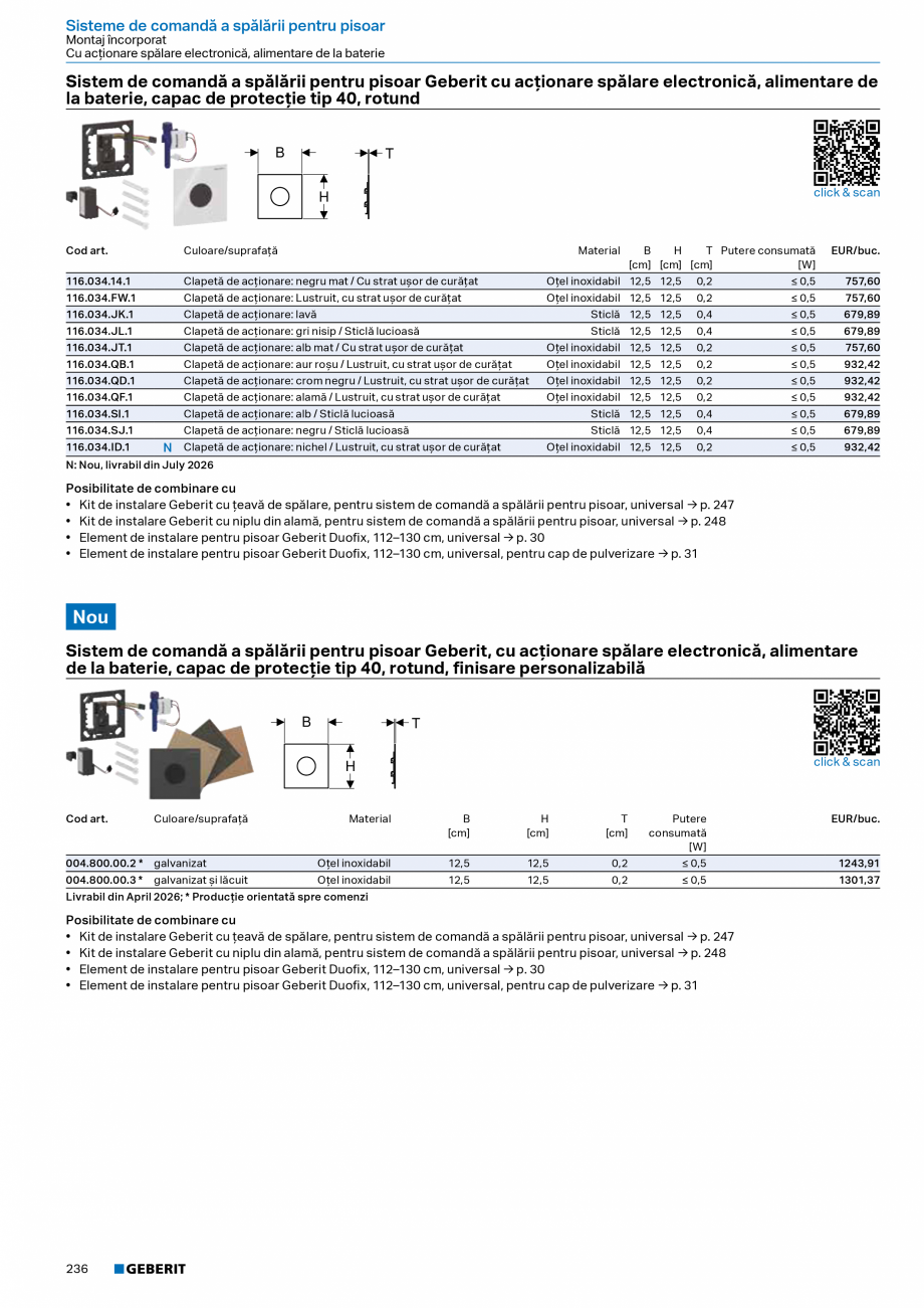 Pagina 234-Catalog Colectii de baie si sisteme sanitare  Catalog, brosura Romana de comandă a spălării...
