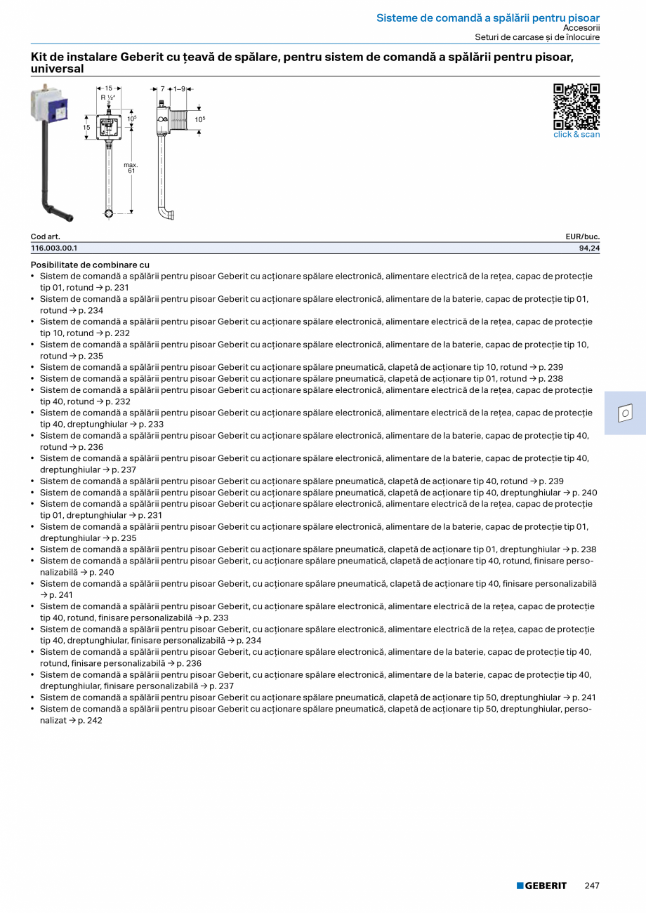 Pagina 245-Catalog Colectii de baie si sisteme sanitare  Catalog, brosura Romana entru rezervor încastrat...