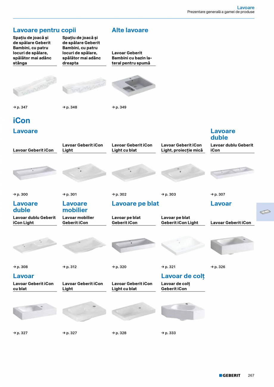 Pagina 265-Catalog Colectii de baie si sisteme sanitare  Catalog, brosura Romana  de prelungire Geberit pentru ...