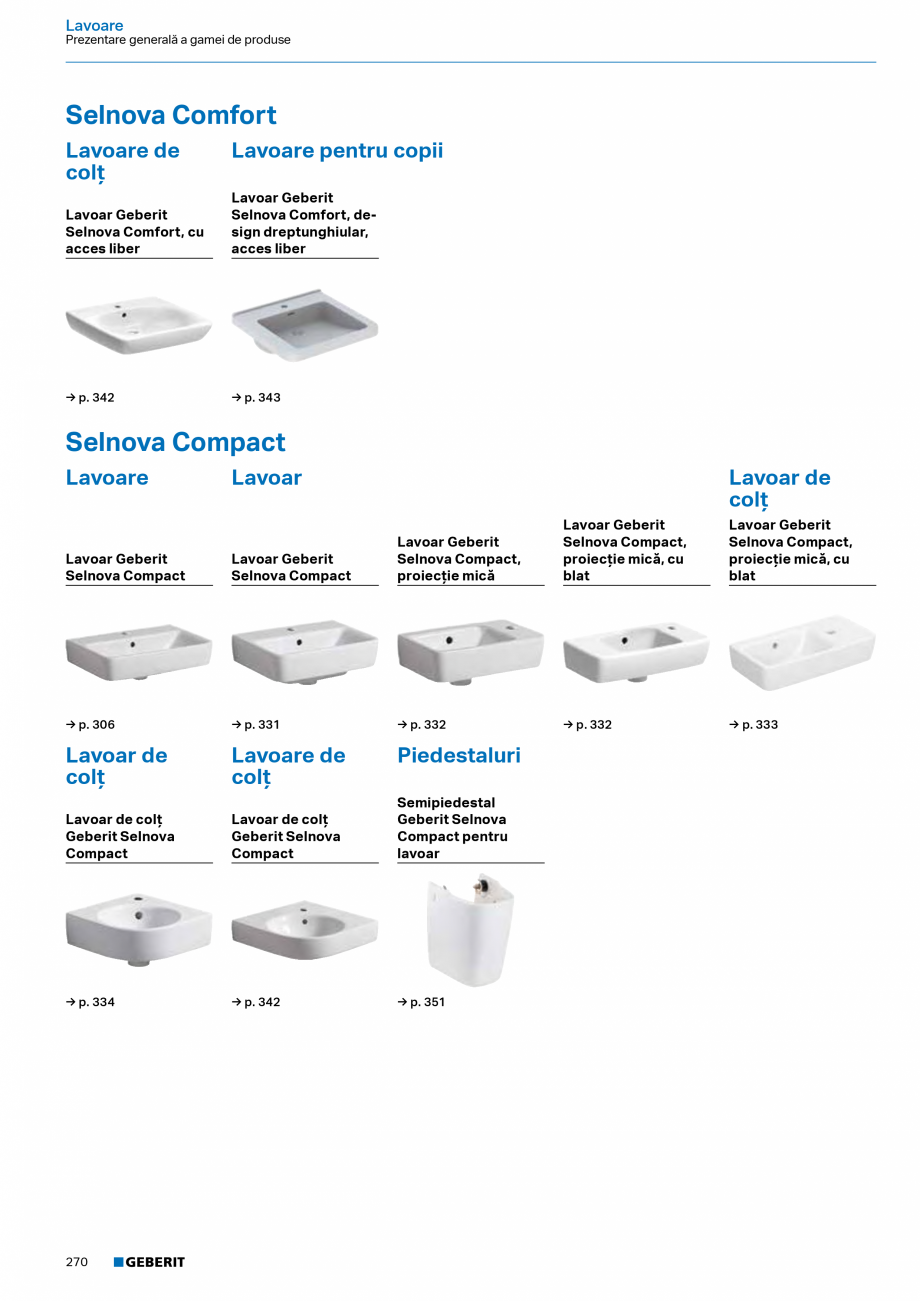 Pagina 268-Catalog Colectii de baie si sisteme sanitare  Catalog, brosura Romana  de fixare: crom / Lucios...