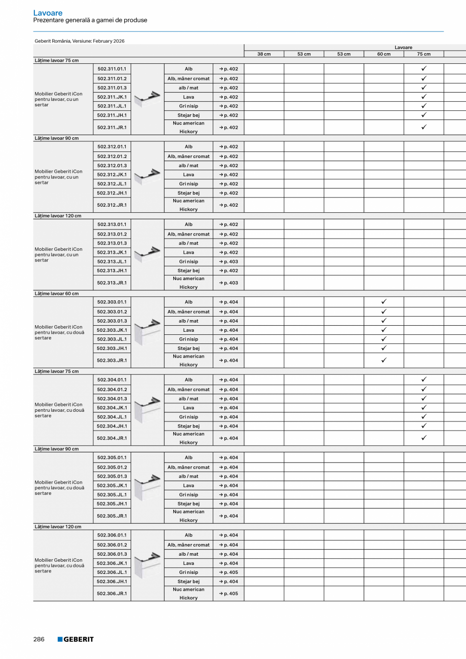 Pagina 284-Catalog Colectii de baie si sisteme sanitare  Catalog, brosura Romana  Geberit DuoFresh → p. 175...