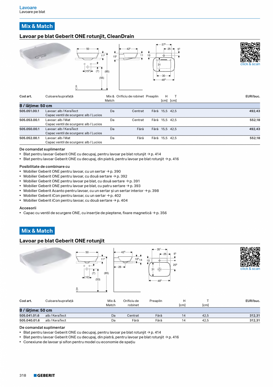 Pagina 317-Catalog Colectii de baie si sisteme sanitare  Catalog, brosura Romana /fără atingere,...