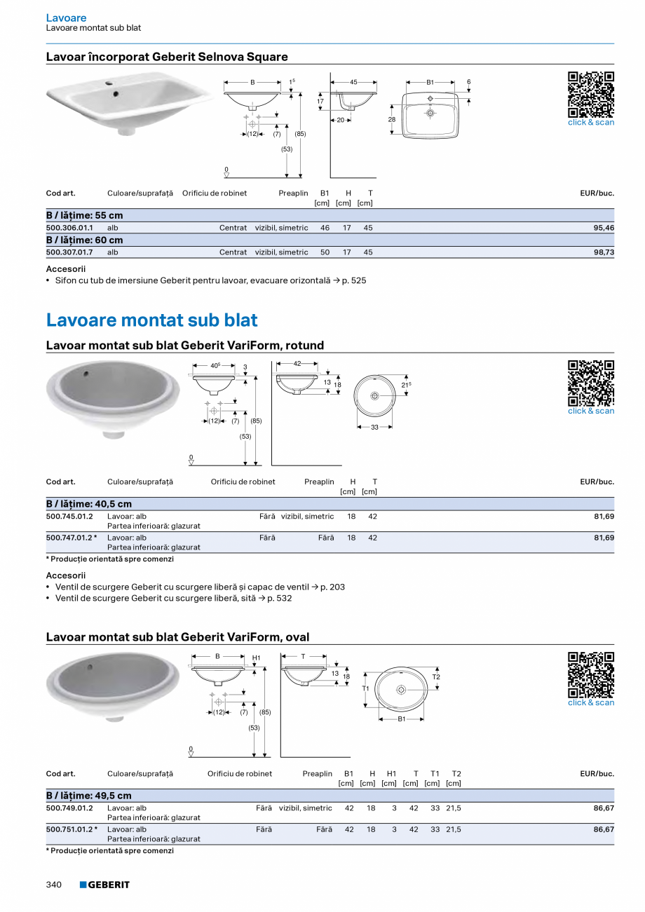 Pagina 339-Catalog Colectii de baie si sisteme sanitare  Catalog, brosura Romana lapetă de acţionare Sigma10,...
