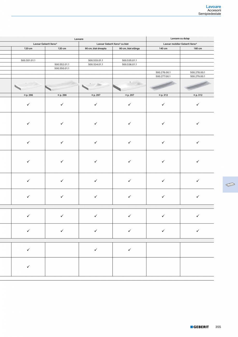 Pagina 354-Catalog Colectii de baie si sisteme sanitare  Catalog, brosura Romana .................................