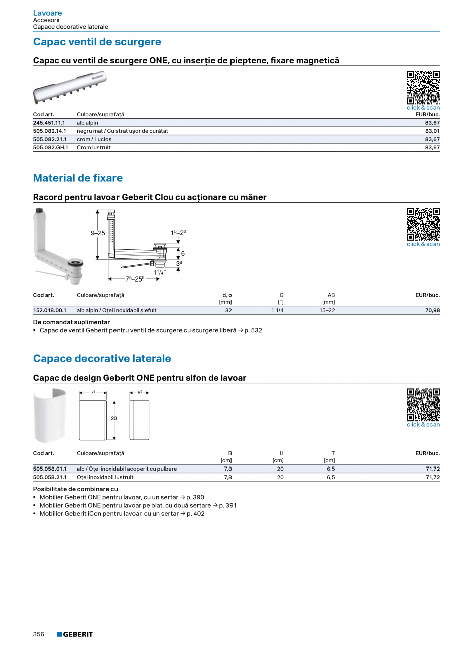 Pagina 355-Catalog Colectii de baie si sisteme sanitare  Catalog, brosura Romana berit Acanto cu spălare...