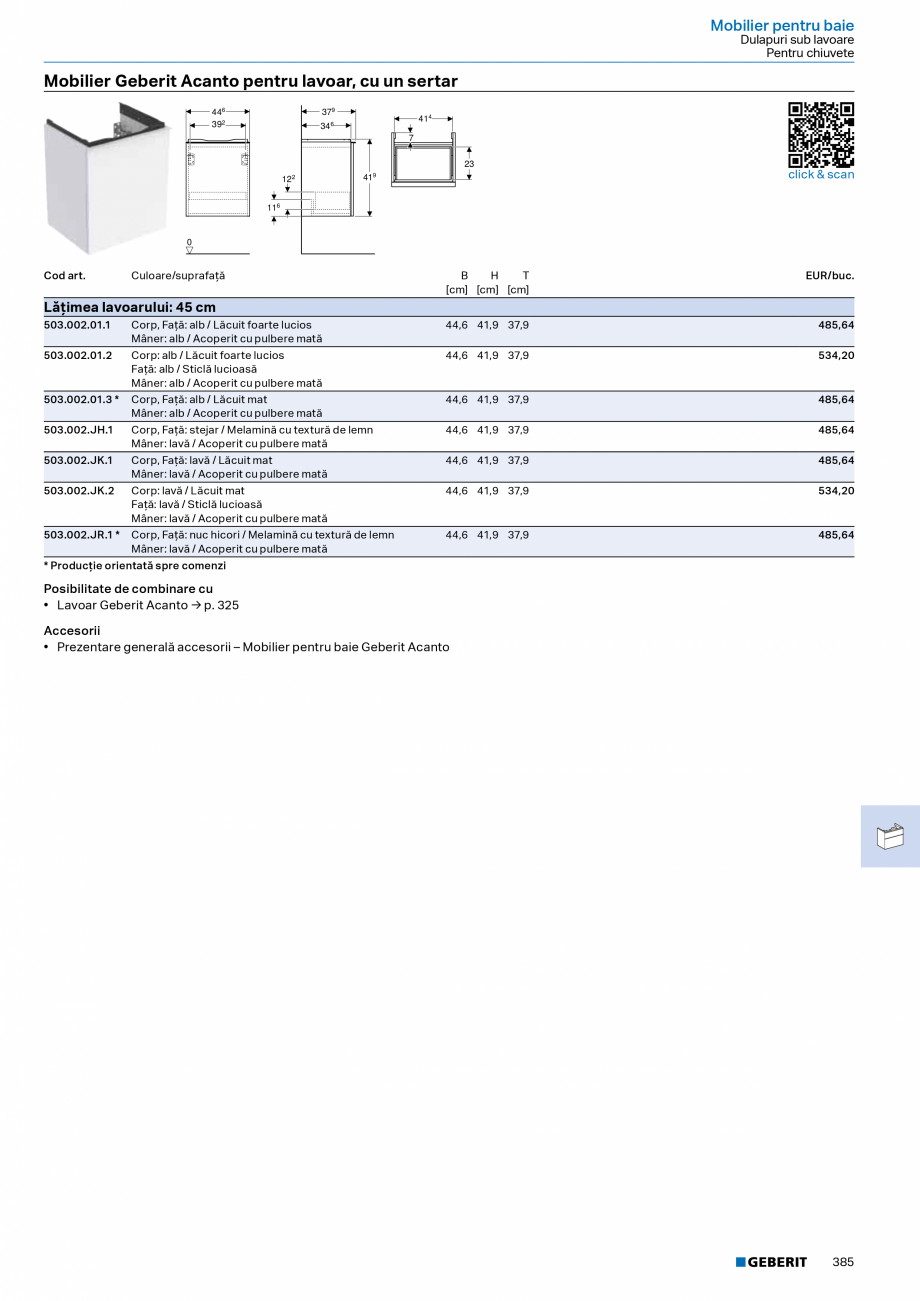 Pagina 384-Catalog Colectii de baie si sisteme sanitare  Catalog, brosura Romana oar Geberit Duofix, 112–130 ...