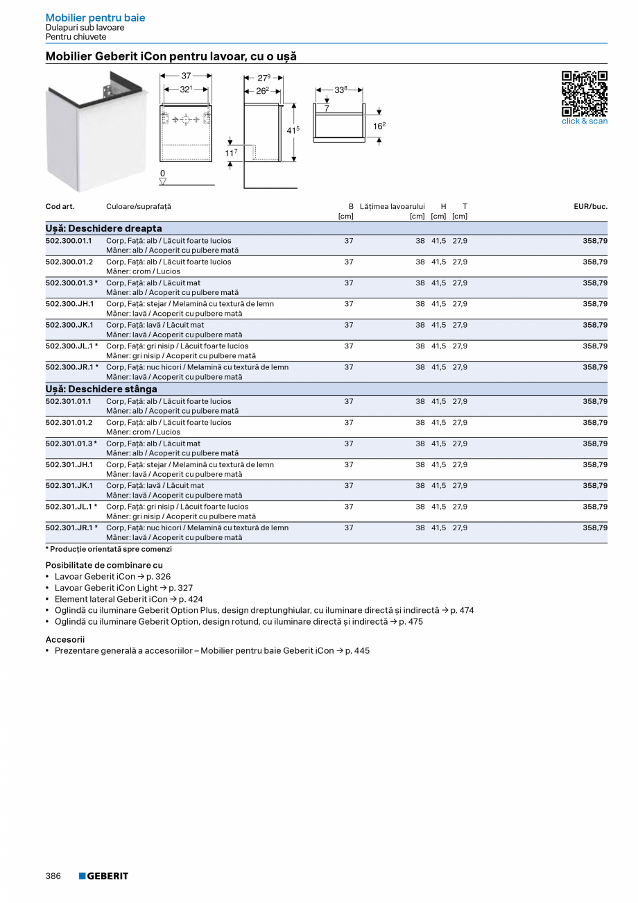 Pagina 385-Catalog Colectii de baie si sisteme sanitare  Catalog, brosura Romana fie de minimum 55 cm de la...