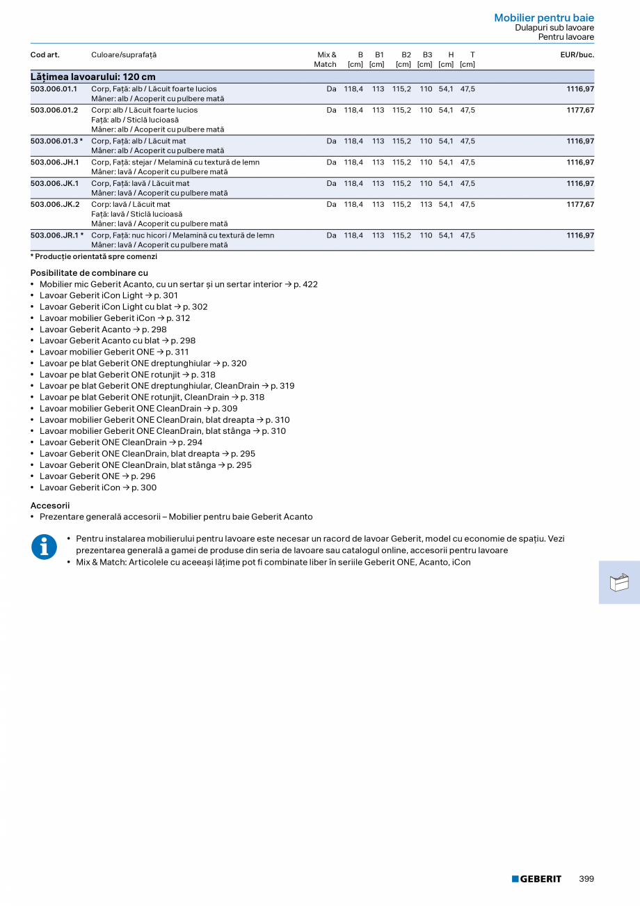 Pagina 398-Catalog Colectii de baie si sisteme sanitare  Catalog, brosura Romana stalare Geberit pentru sisteme...