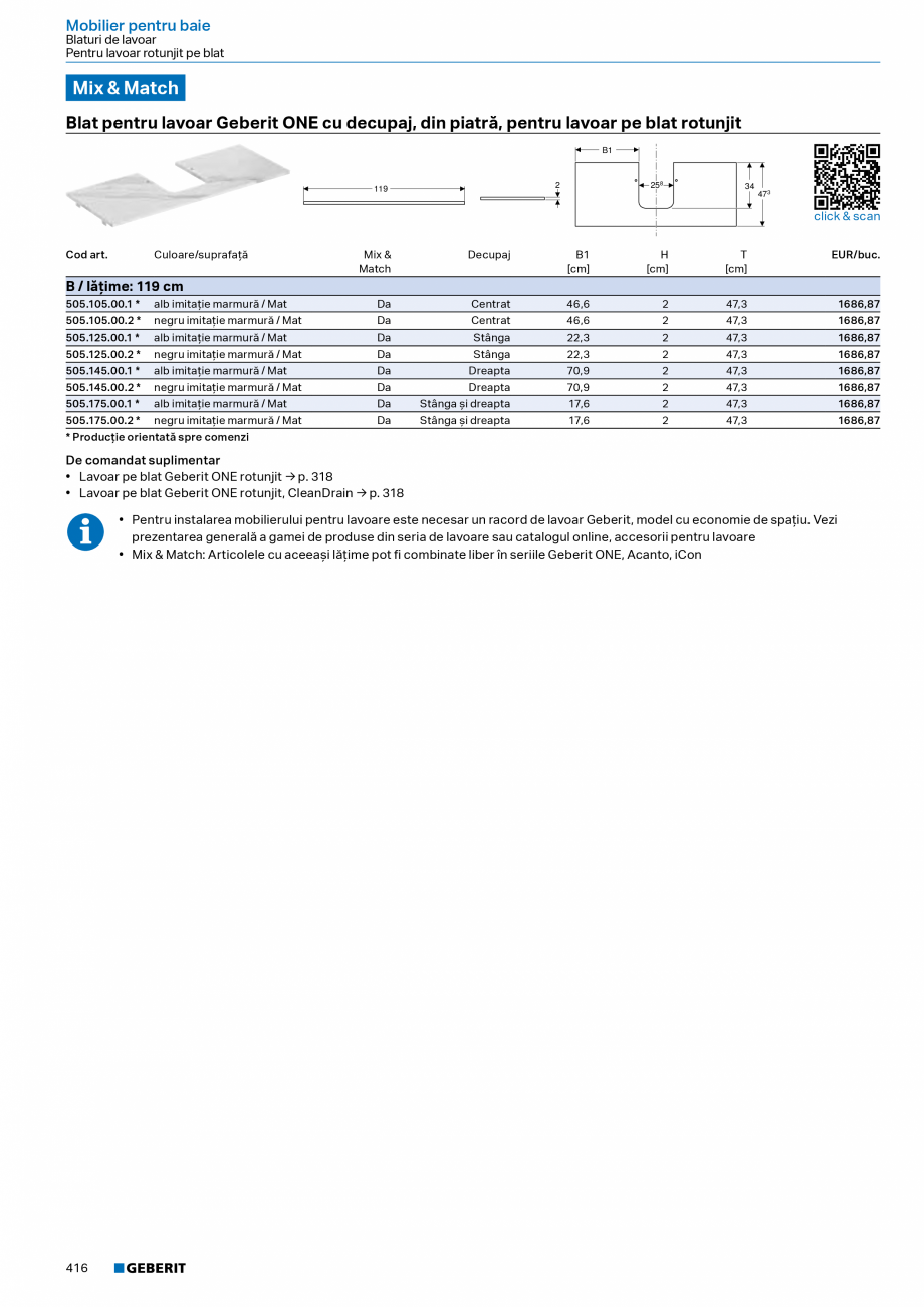 Pagina 415-Catalog Colectii de baie si sisteme sanitare  Catalog, brosura Romana ruit, cu strat uşor de...