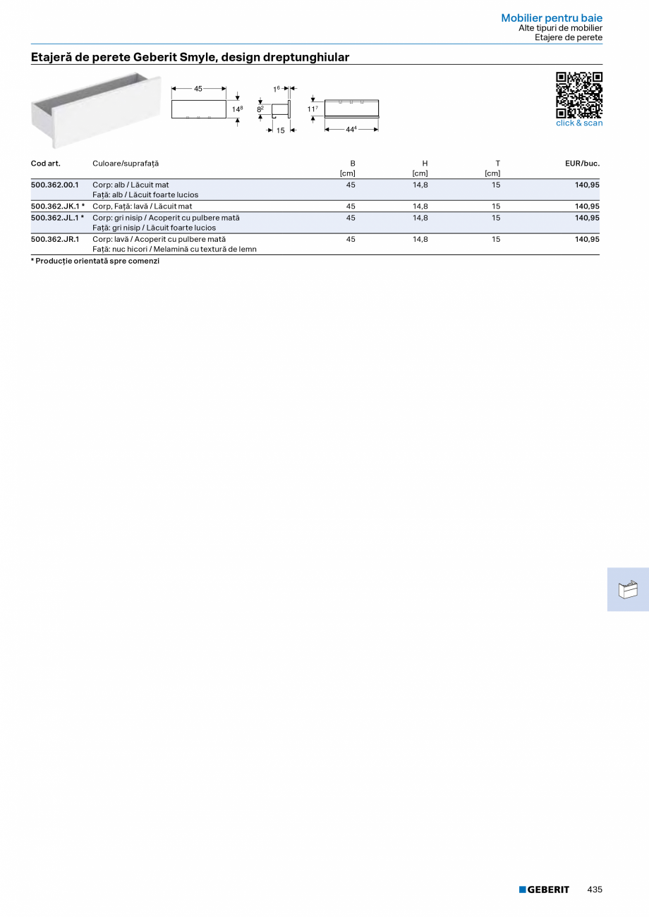 Pagina 434-Catalog Colectii de baie si sisteme sanitare  Catalog, brosura Romana e Geberit cu cot de spălare...