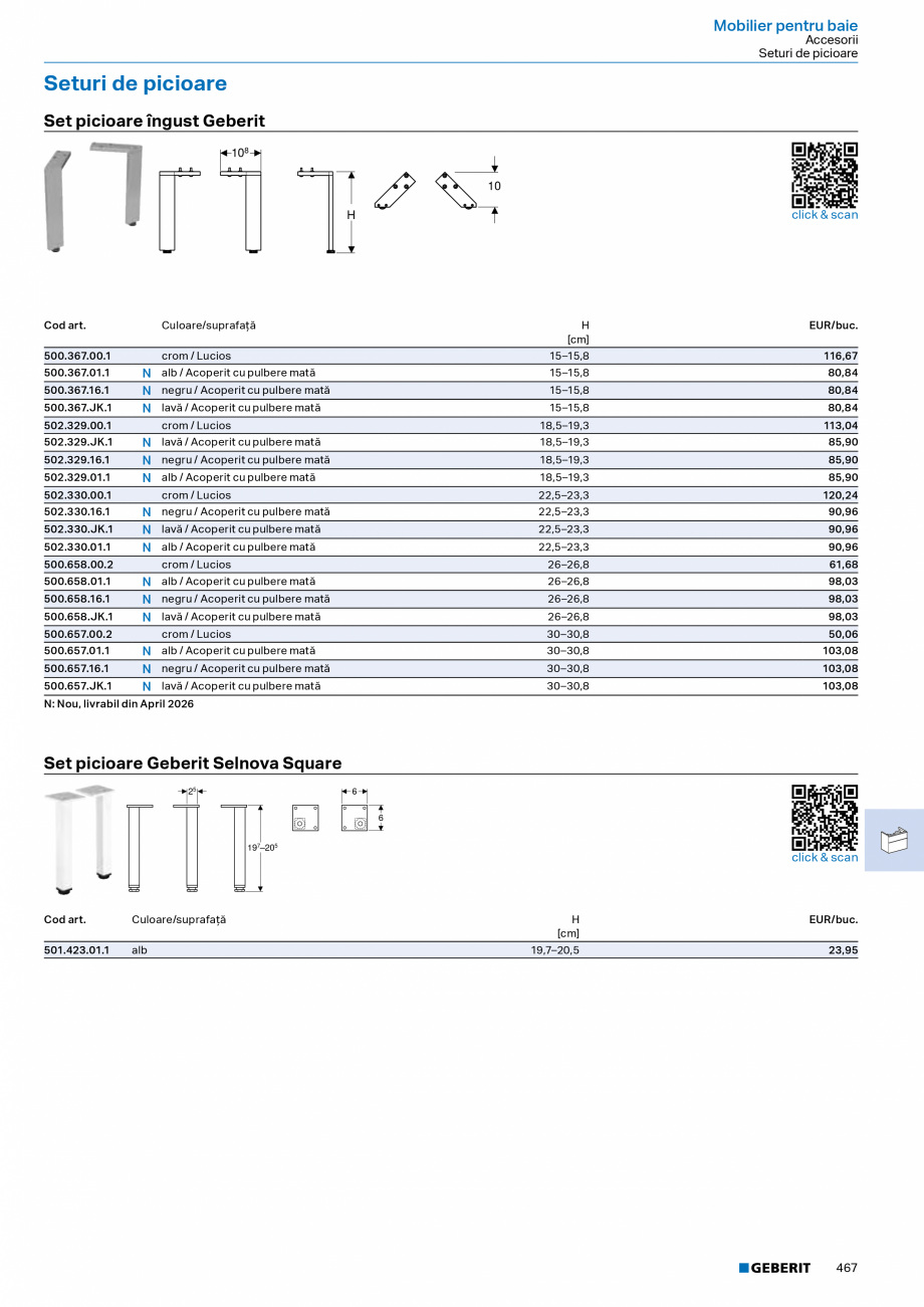 Pagina 466-Catalog Colectii de baie si sisteme sanitare  Catalog, brosura Romana .................................