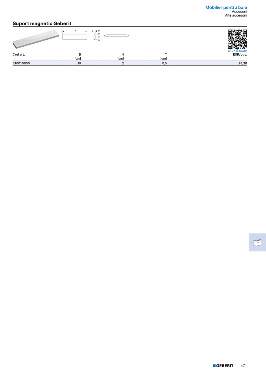 Pagina 470-Catalog Colectii de baie si sisteme sanitare  Catalog, brosura Romana  şi
de spălare ­Geberit...