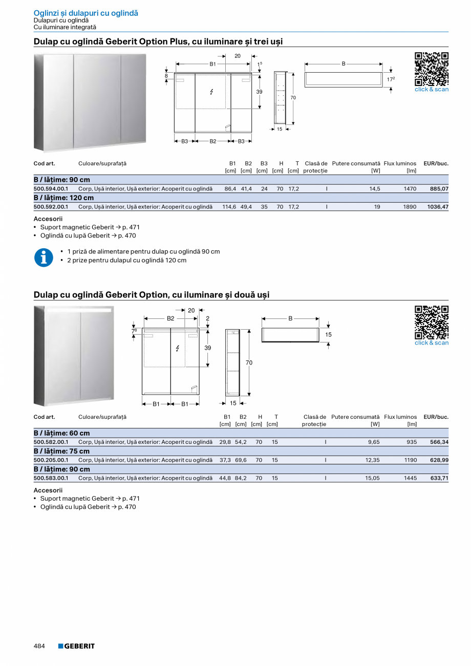 Pagina 483-Catalog Colectii de baie si sisteme sanitare  Catalog, brosura Romana ü3)

pe perete, mixer cu...
