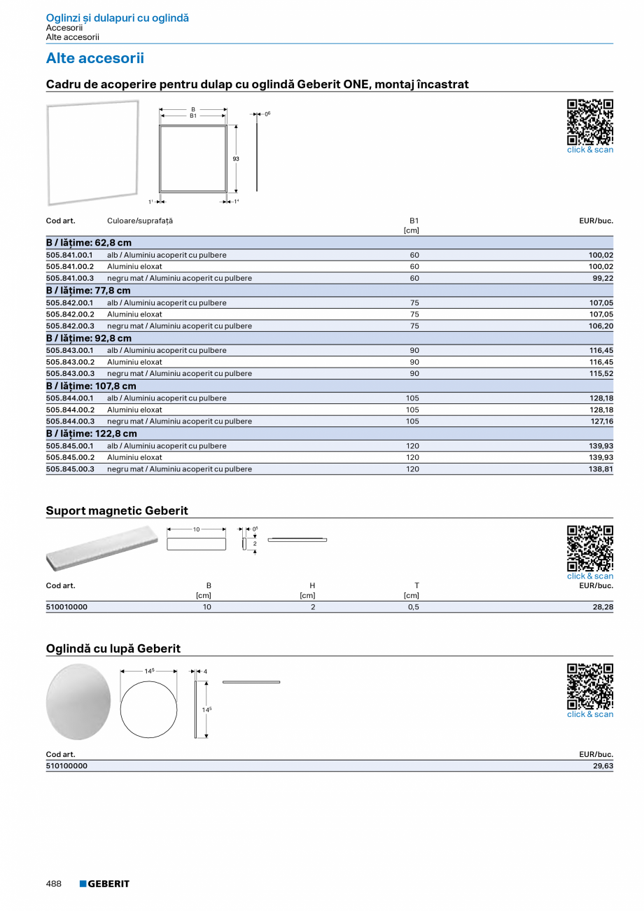 Pagina 487-Catalog Colectii de baie si sisteme sanitare  Catalog, brosura Romana er Geberit Xeno² pentru
500...