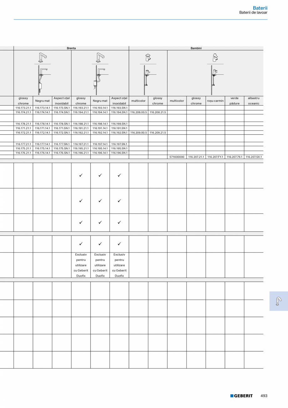 Pagina 492-Catalog Colectii de baie si sisteme sanitare  Catalog, brosura Romana rului pentru lavoare şi a...