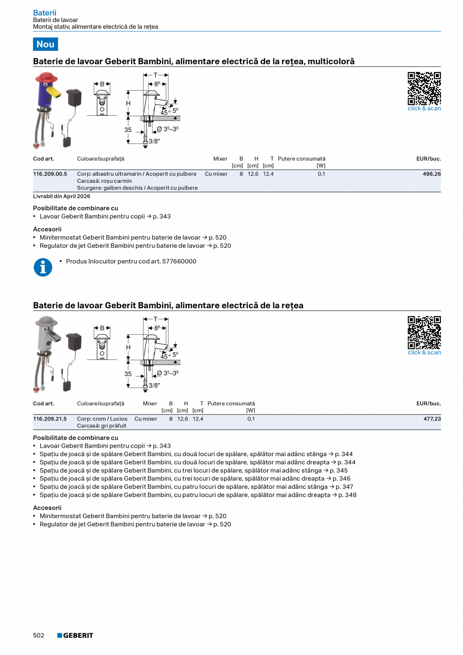 Pagina 501-Catalog Colectii de baie si sisteme sanitare  Catalog, brosura Romana cu dop de supapă exterioară ...
