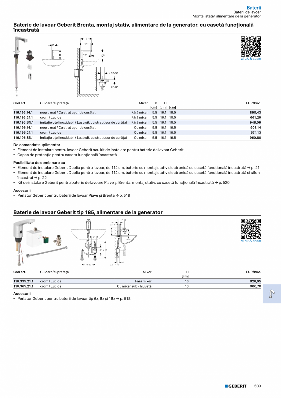 Pagina 508-Catalog Colectii de baie si sisteme sanitare  Catalog, brosura Romana eberit iCon pentru lavoar, cu ...
