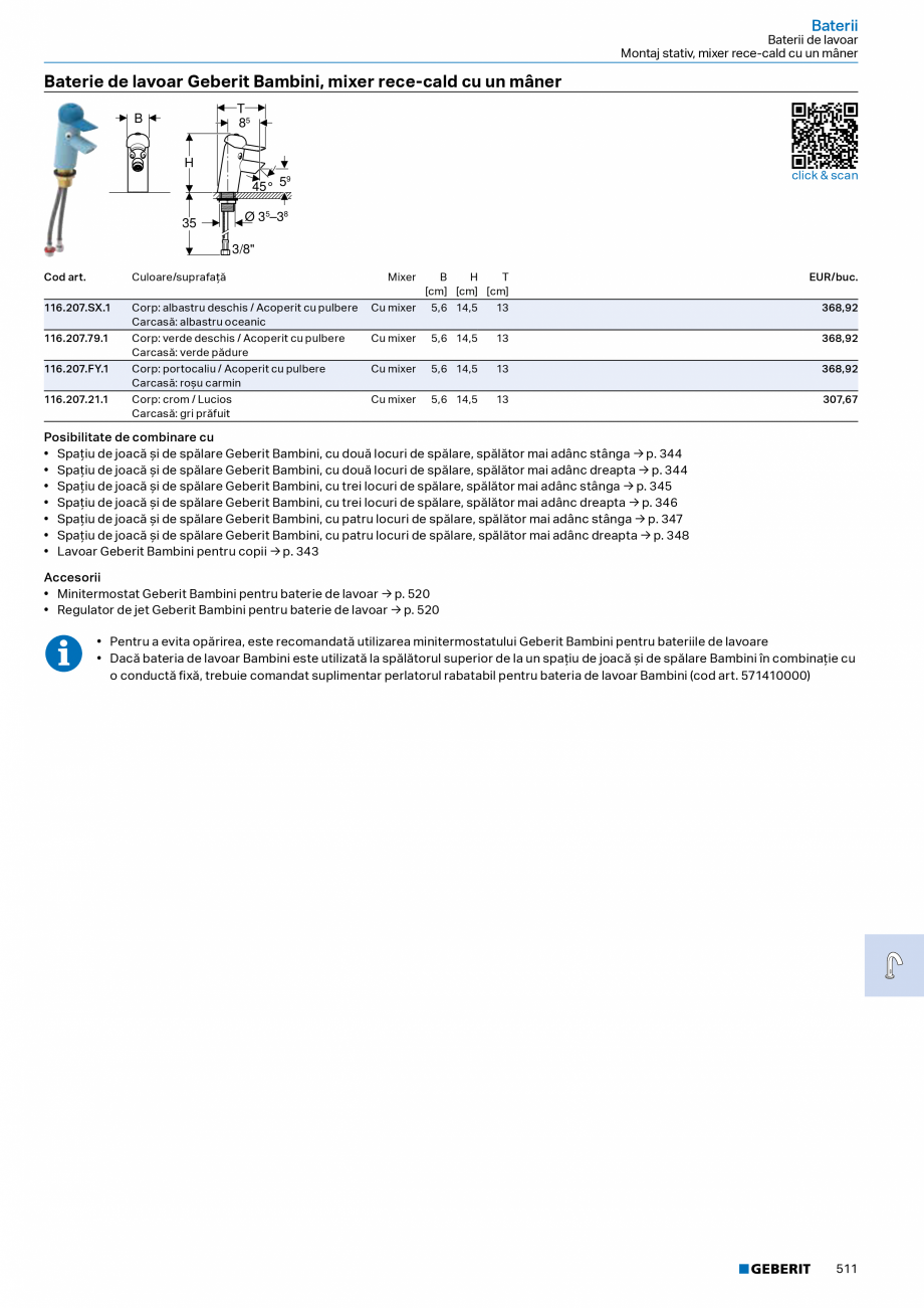 Pagina 510-Catalog Colectii de baie si sisteme sanitare  Catalog, brosura Romana e Geberit ONE, Acanto, iCon
...