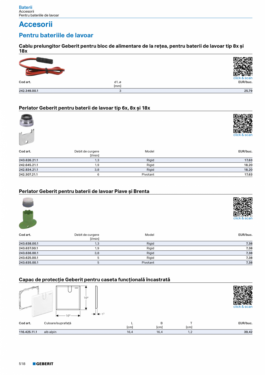 Pagina 517-Catalog Colectii de baie si sisteme sanitare  Catalog, brosura Romana T1
T2
T3 Punc[cm] [cm] pului...