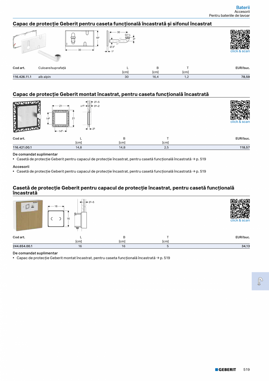 Pagina 518-Catalog Colectii de baie si sisteme sanitare  Catalog, brosura Romana 2
• Mobilier Geberit ONE...