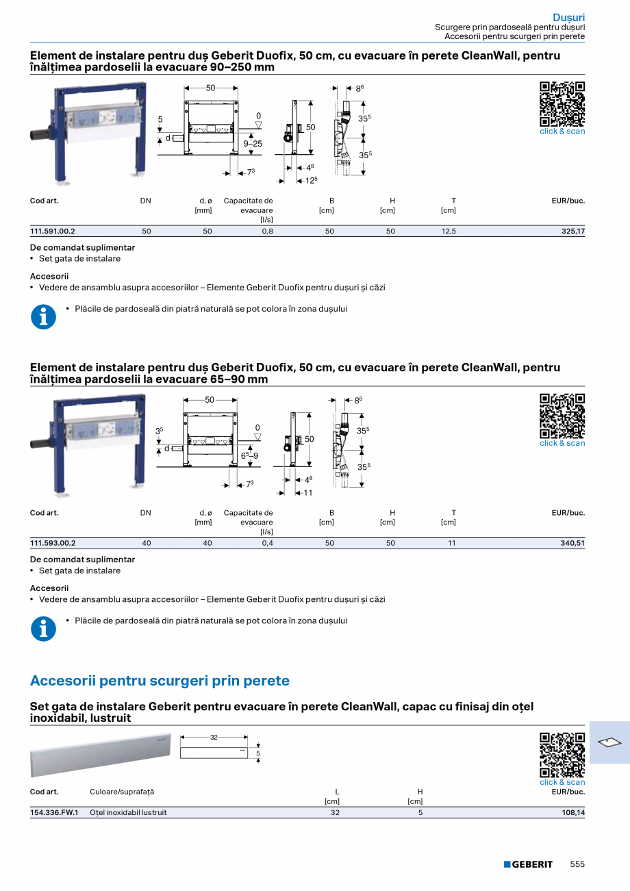Pagina 554-Catalog Colectii de baie si sisteme sanitare  Catalog, brosura Romana  Geberit ONE pentru lavoar, cu...