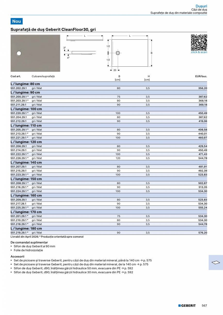 Pagina 566-Catalog Colectii de baie si sisteme sanitare  Catalog, brosura Romana montaj
pe perete, mixer cu...