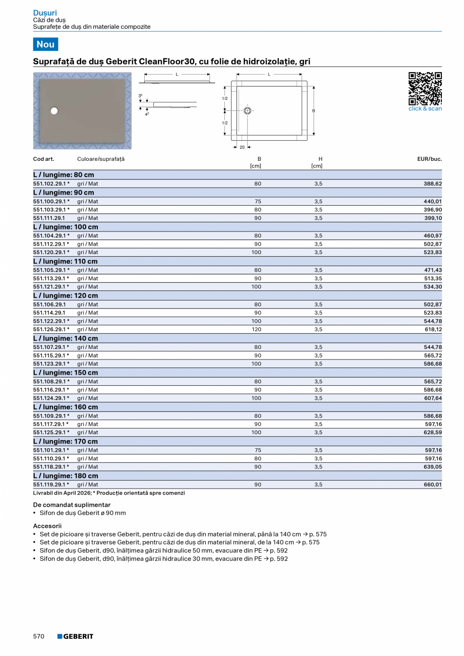 Pagina 569-Catalog Colectii de baie si sisteme sanitare  Catalog, brosura Romana → p. 414
• Blat pentru...