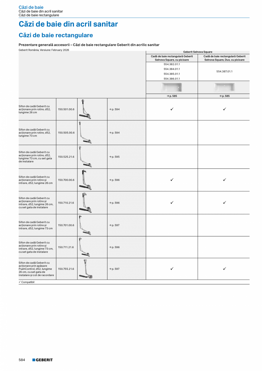 Pagina 583-Catalog Colectii de baie si sisteme sanitare  Catalog, brosura Romana Culoare/suprafaţă

B /...