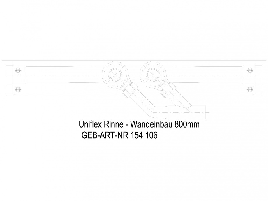 Pagina 1-CAD-DWG Rigola dus liniara in pardoseala la perete 800 mm, vedere de sus GEBERIT Detaliu de produs...