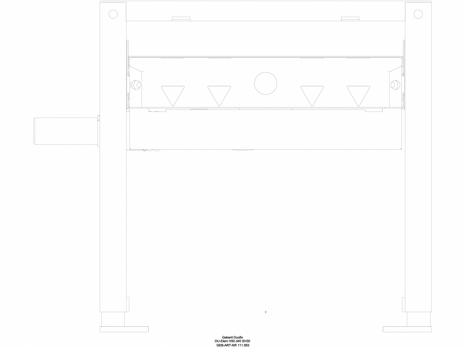 Pagina 1-CAD-DWG Element de instalare Geberit Duofix pentru dus, 50 cm, cu scurgere in perete, pentru o...