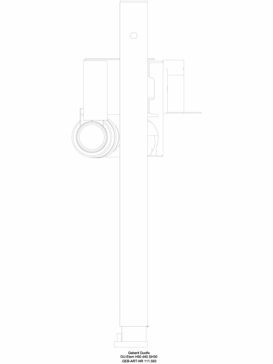 Pagina 1-CAD-DWG Element de instalare Geberit Duofix pentru dus, 50 cm, cu scurgere in perete, pentru o...