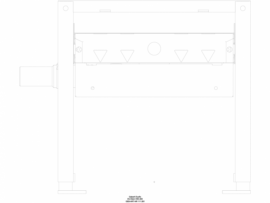 Pagina 1-CAD-DWG Element de instalare Geberit Duofix pentru dus, 50 cm, cu scurgere in perete, pentru o...