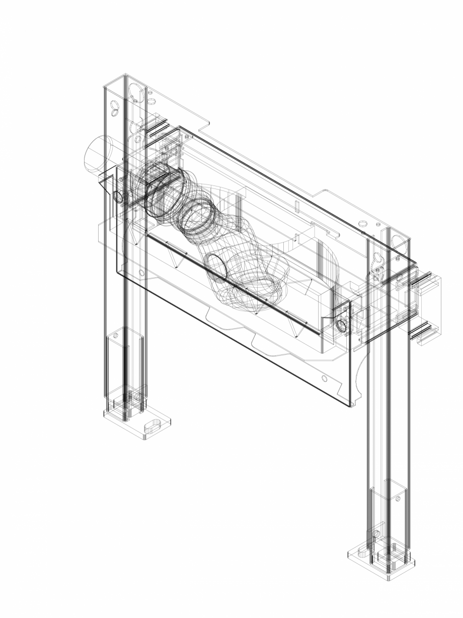 Pagina 1-CAD-DWG Element de instalare Geberit Duofix pentru dus, 50 cm, cu scurgere in perete, pentru o...