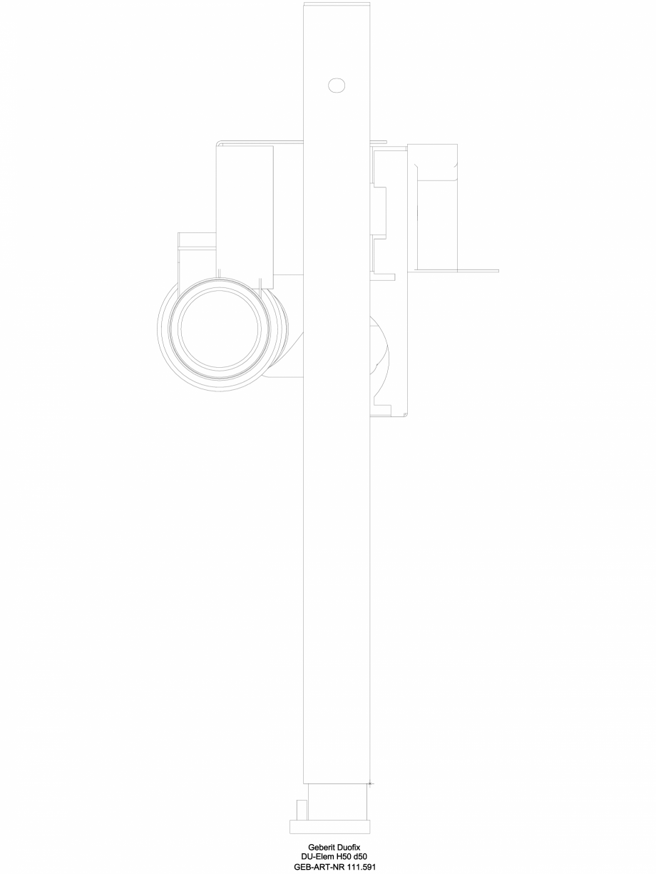 Pagina 1-CAD-DWG Element de instalare Geberit Duofix pentru dus, 50 cm, cu scurgere in perete, pentru o...